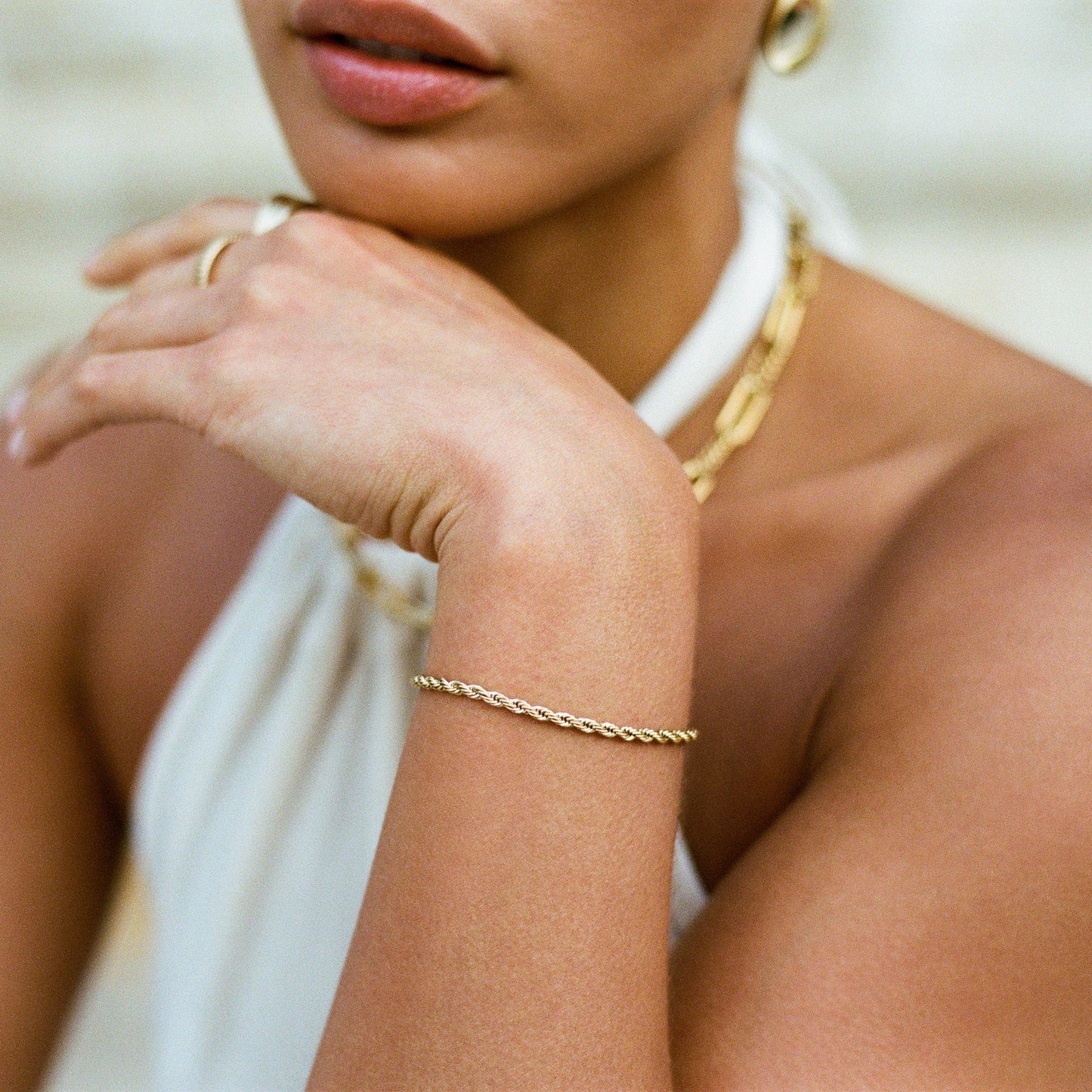 GOLD ROPE BRACELET
