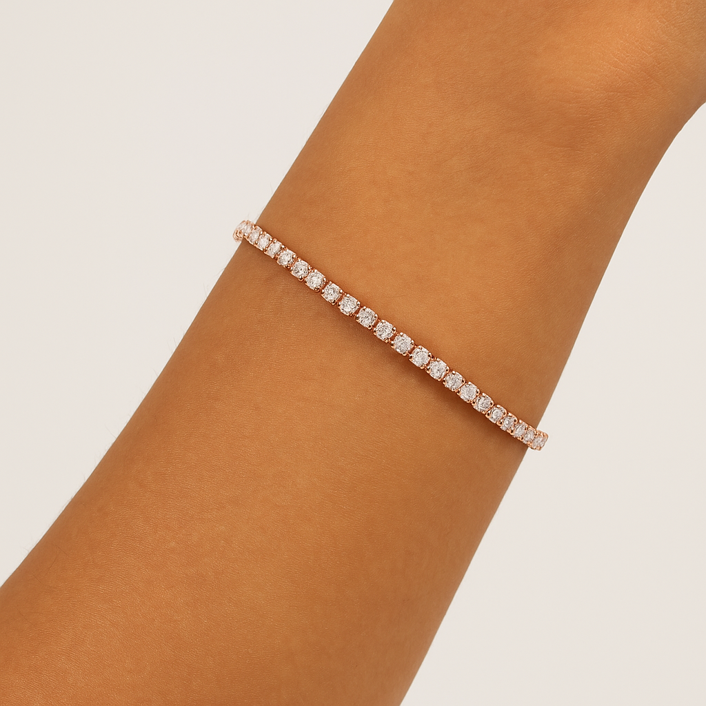 HALO - TENNIS BRACELET / ROSE GOLD