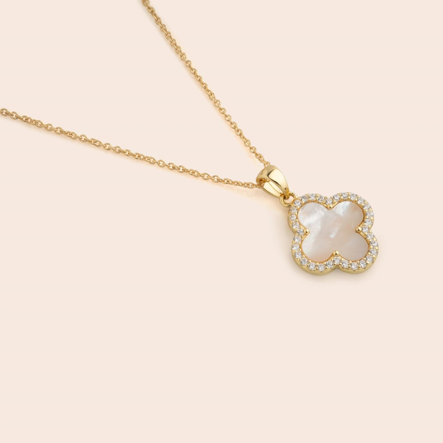TRINITY - GOLD / DIAMOND WHITE NECKLACE