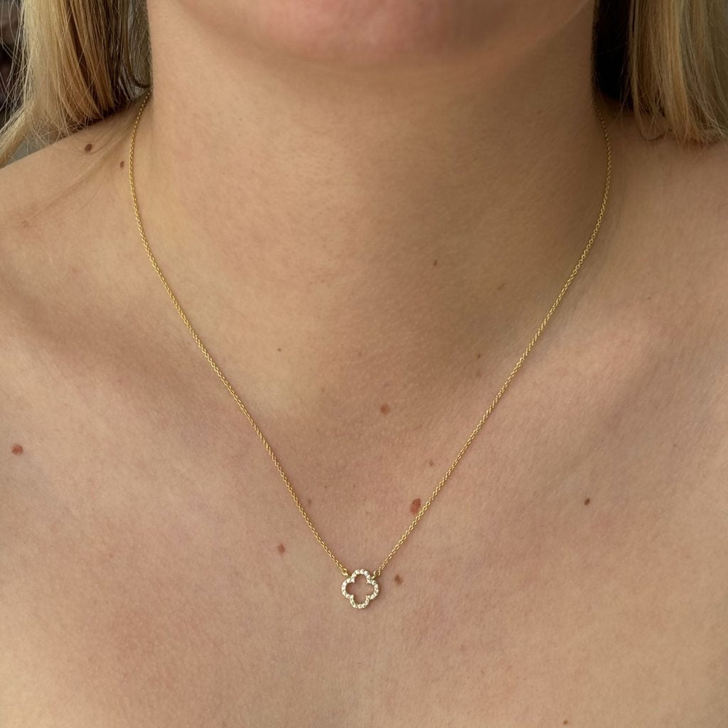 TRINITY - OPEN NECKLACE / GOLD DIAMOND