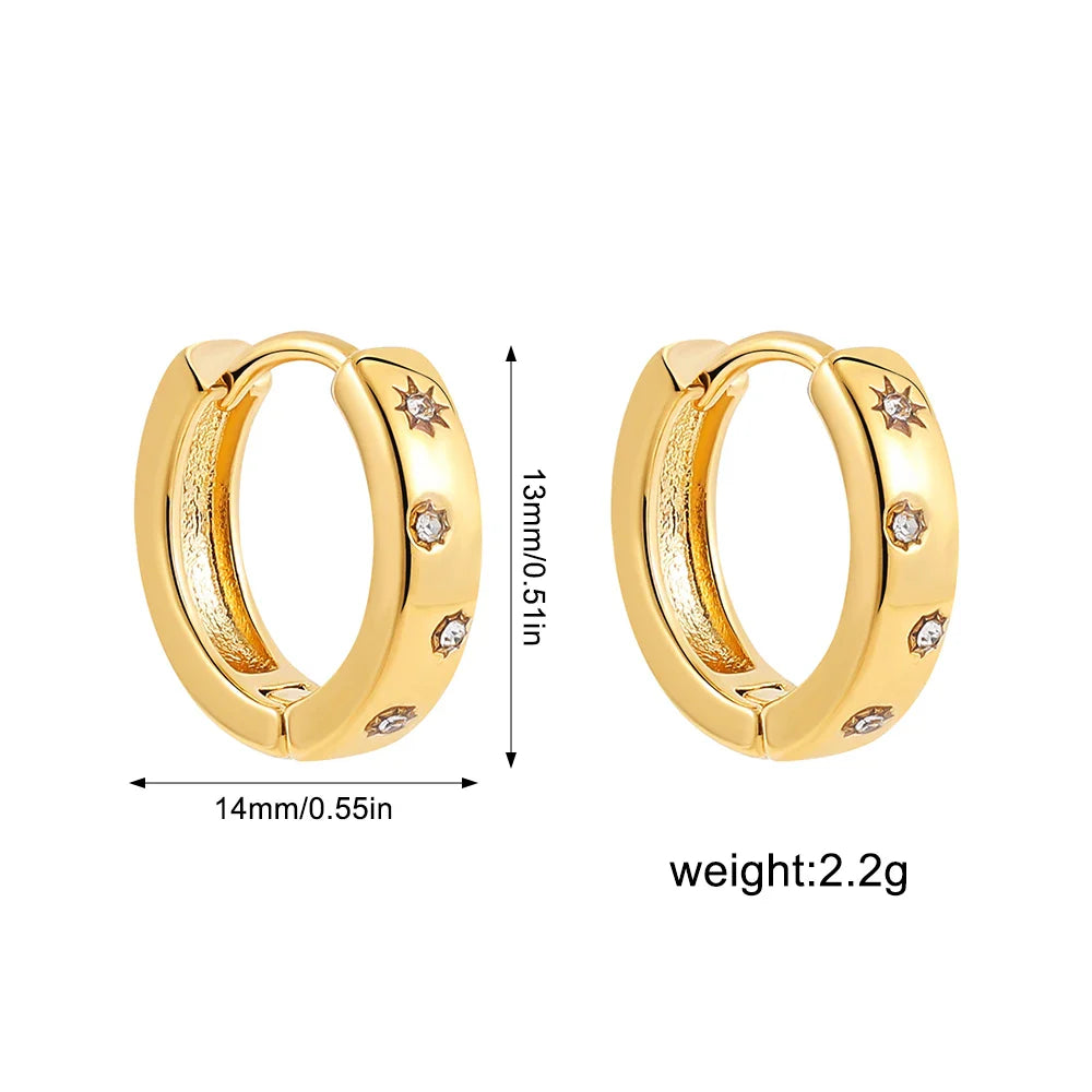 CELESTE STAR HOOP EARRINGS