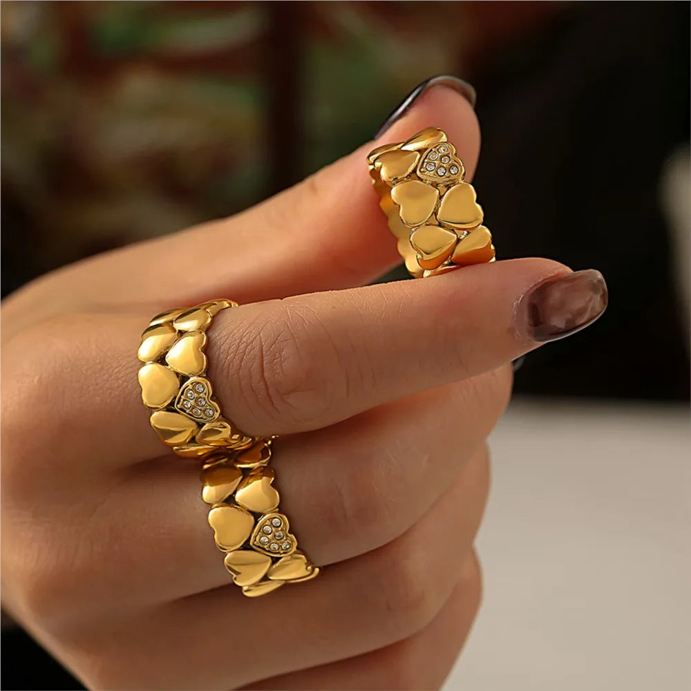MULTI HEART RING