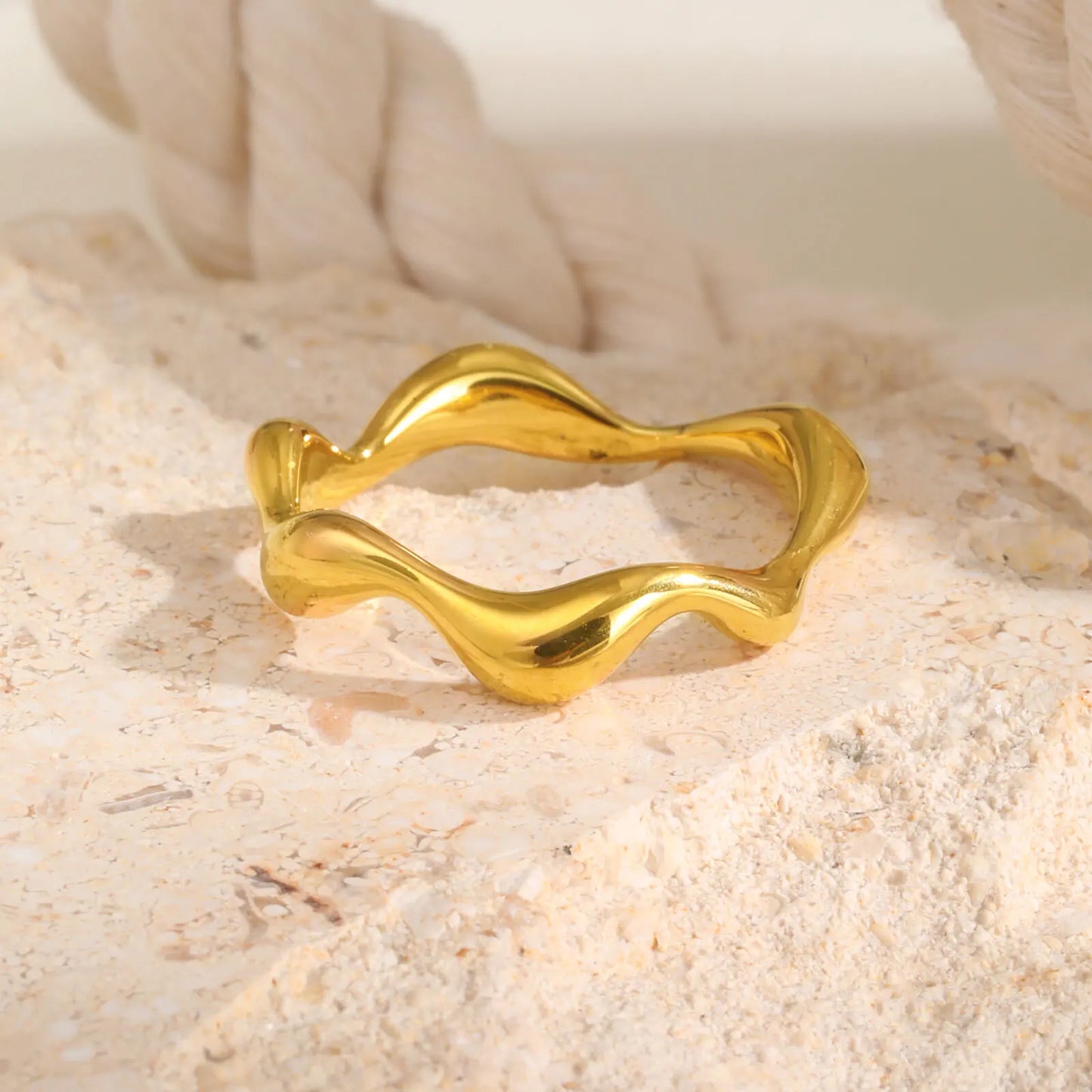 IRREGULAR WAVE RING