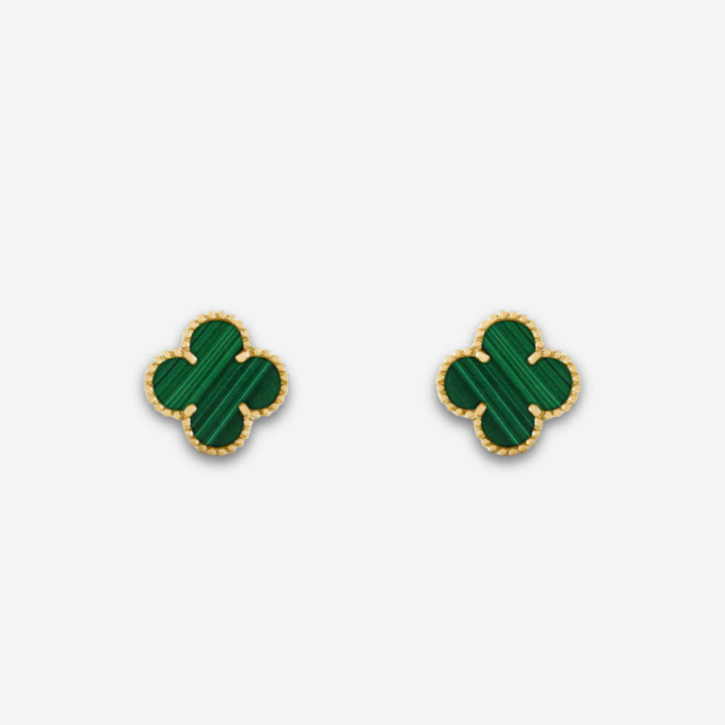 AMOUR STUD EARRINGS GOLD / GREEN