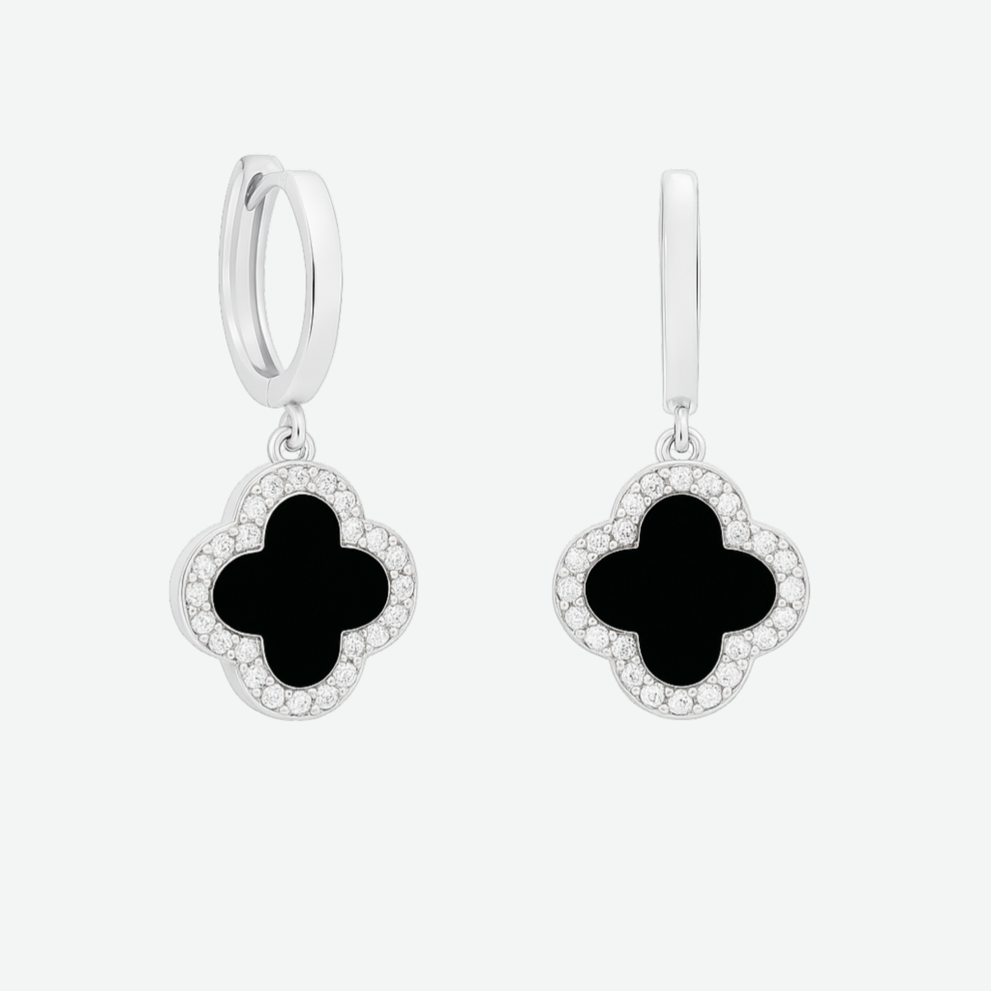 TRINITY - WHITE GOLD / DIAMOND BLACK EARRINGS
