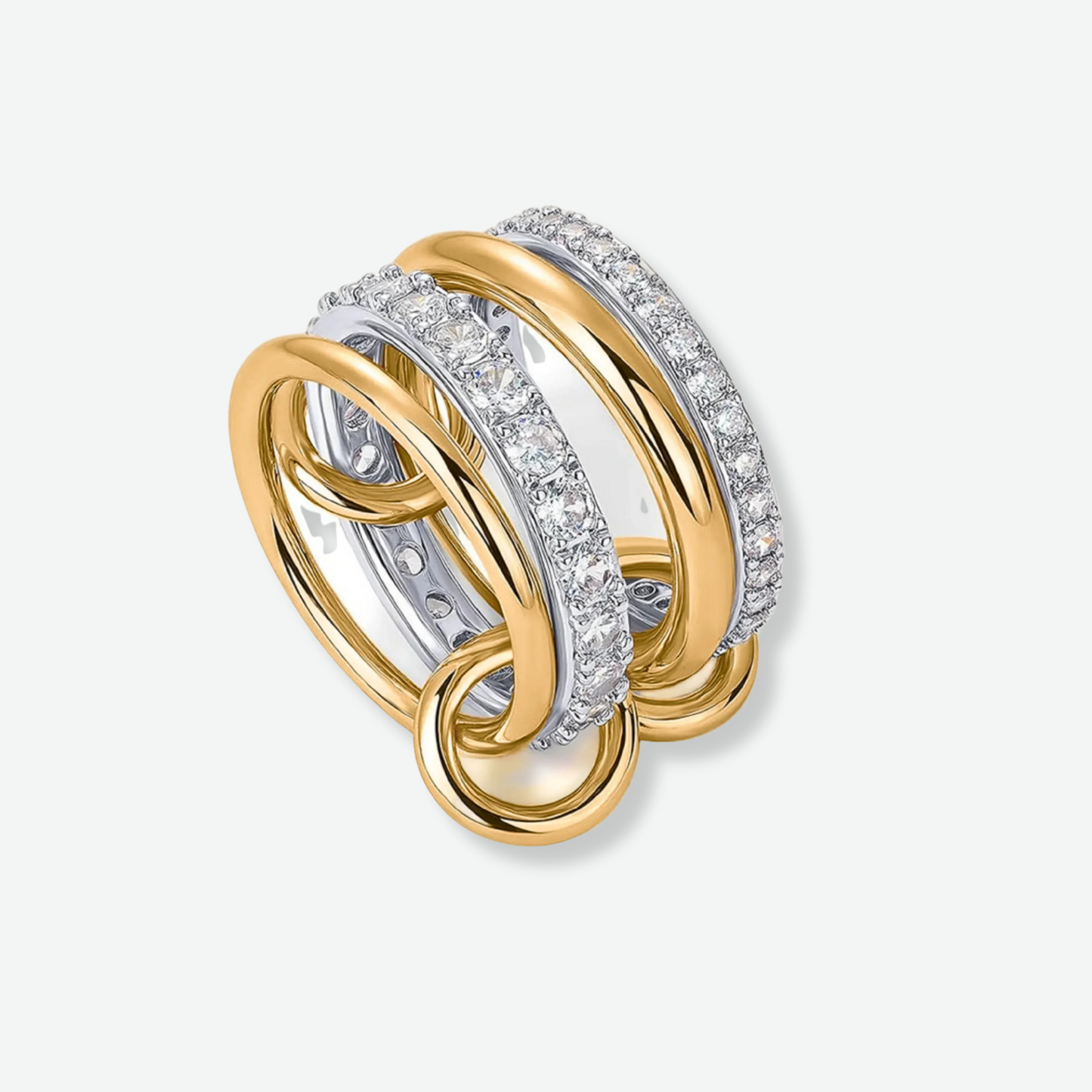 JUMBO STACKED DIAMOND RING