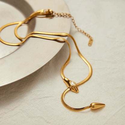 Zarelle Gold Serpentine Pendant