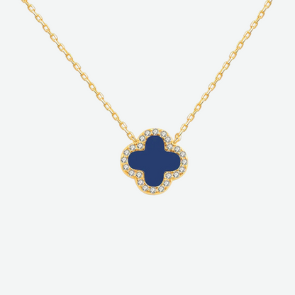 TRINITY - GOLD / DIAMOND BLUE NECKLACE