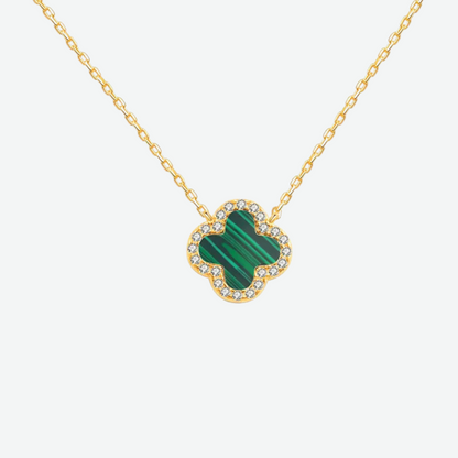 TRINITY - GOLD / DIAMOND GREEN NECKLACE