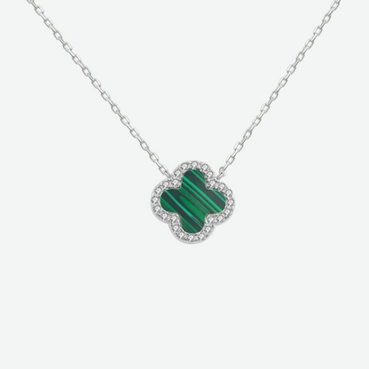 TRINITY - WHITE GOLD / DIAMOND GREEN NECKLACE