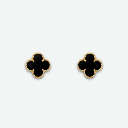 AMOUR STUD EARRINGS GOLD / BLACK