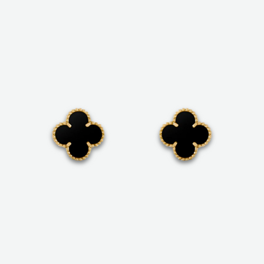 AMOUR STUD EARRINGS GOLD / BLACK
