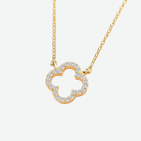 TRINITY - OPEN NECKLACE / GOLD DIAMOND
