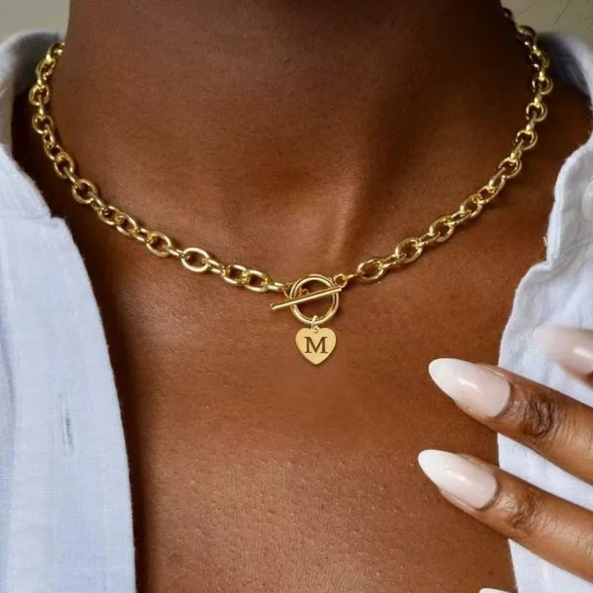 TOGGLE LETTER NECKLACE