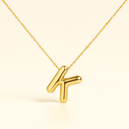 Bubble Letter Initial Necklace (Bundle)