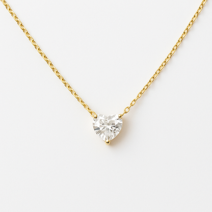 CLARA - HEART NECKLACE / 18K GOLD