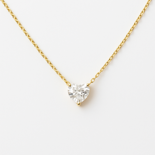 CLARA - HEART NECKLACE / 18K GOLD
