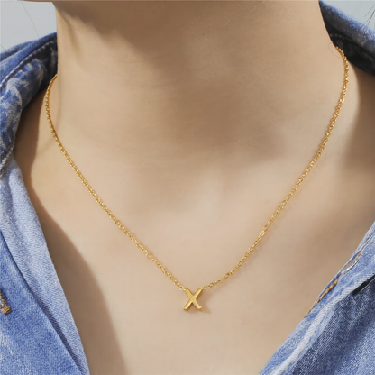 GOLD LETTER A-Z NECKLACE