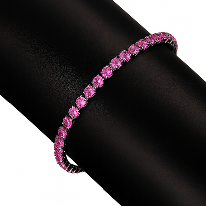HALO V2 - TENNIS BRACELET / PINK SILVER