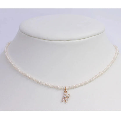 Shelly Pearl Initial Choker (Bundle)