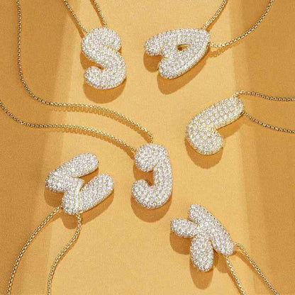 Hailey Bubble Initial Necklace (Bundle)