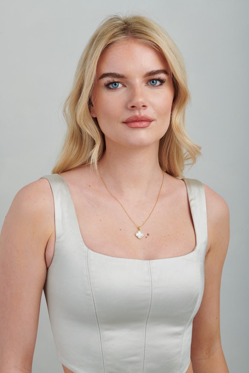 TRINITY - GOLD / DIAMOND WHITE NECKLACE