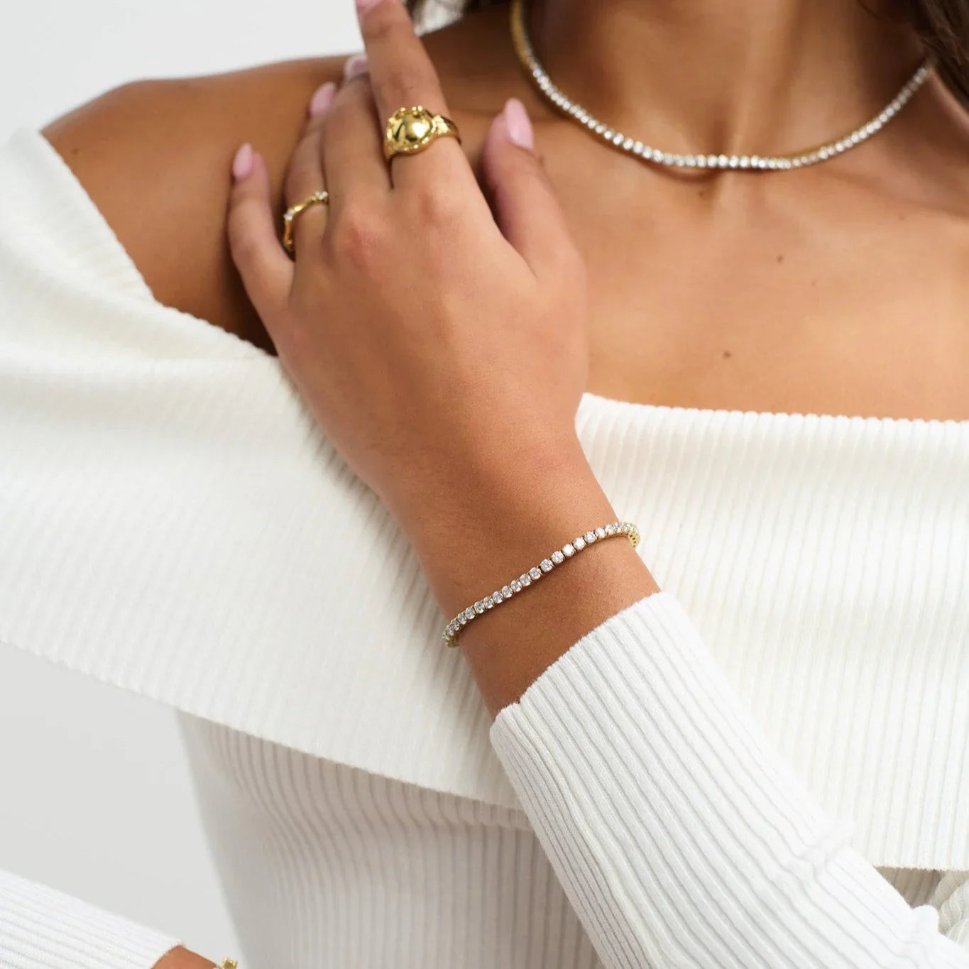 HALO - TENNIS BRACELET / GOLD