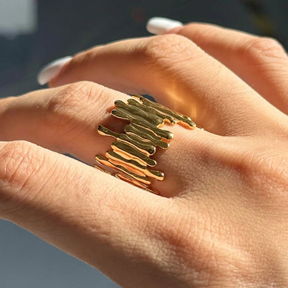 Zoella Abstract Gold Ring
