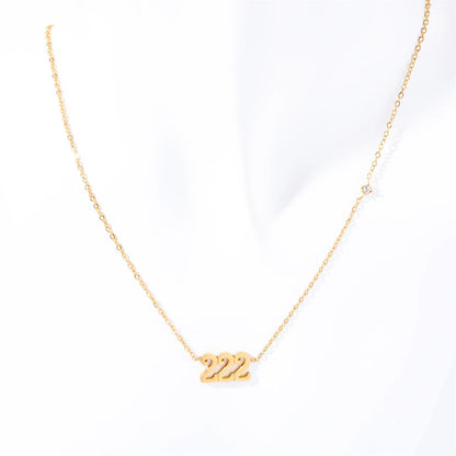 18K GOLD ANGEL NUMBER NECKLACE 111-999