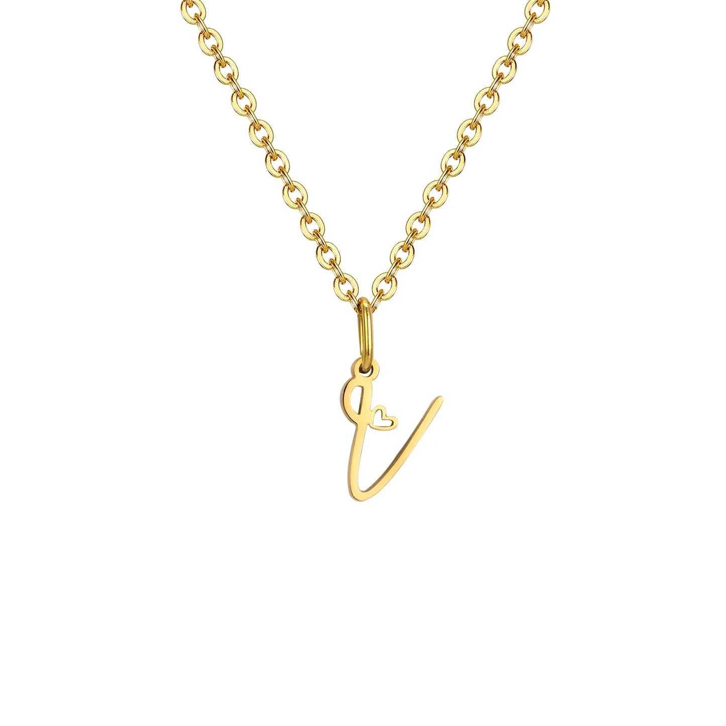 HEART INITIAL A-Z NECKLACE