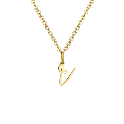 HEART INITIAL A-Z NECKLACE