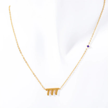 18K GOLD ANGEL NUMBER NECKLACE 111-999