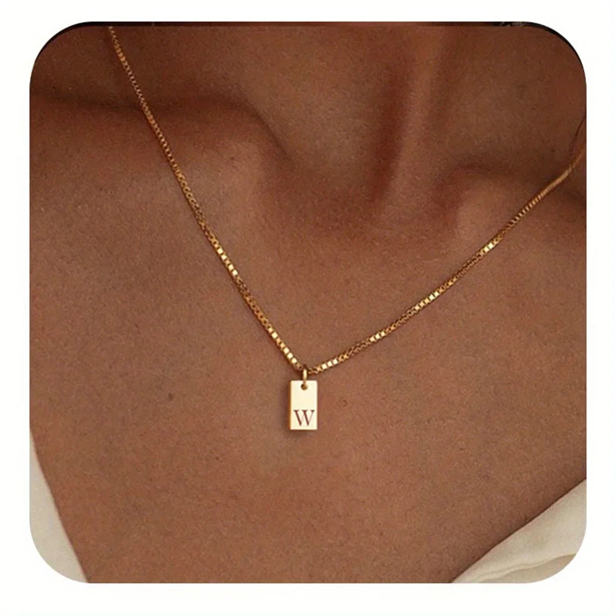 GOLD LETTER ENVELOPE A-Z NECKLACE