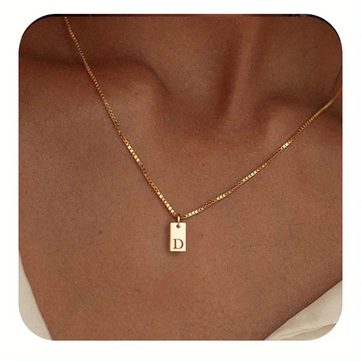 GOLD LETTER ENVELOPE A-Z NECKLACE