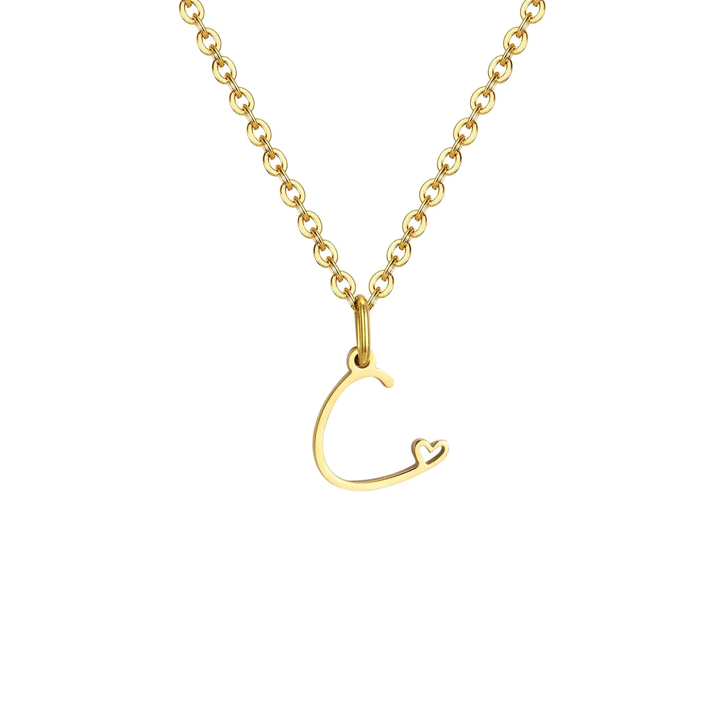 HEART INITIAL A-Z NECKLACE