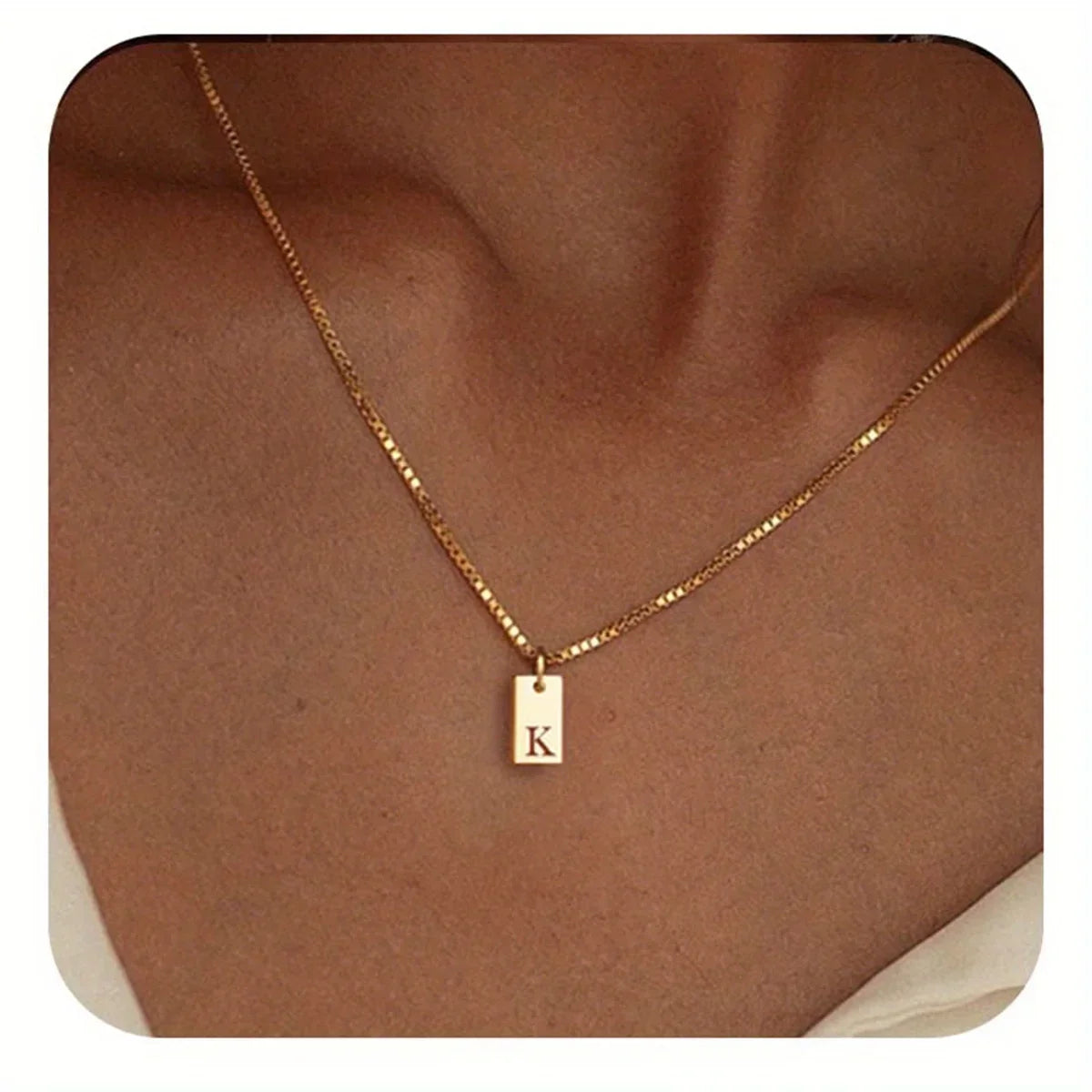GOLD LETTER ENVELOPE A-Z NECKLACE