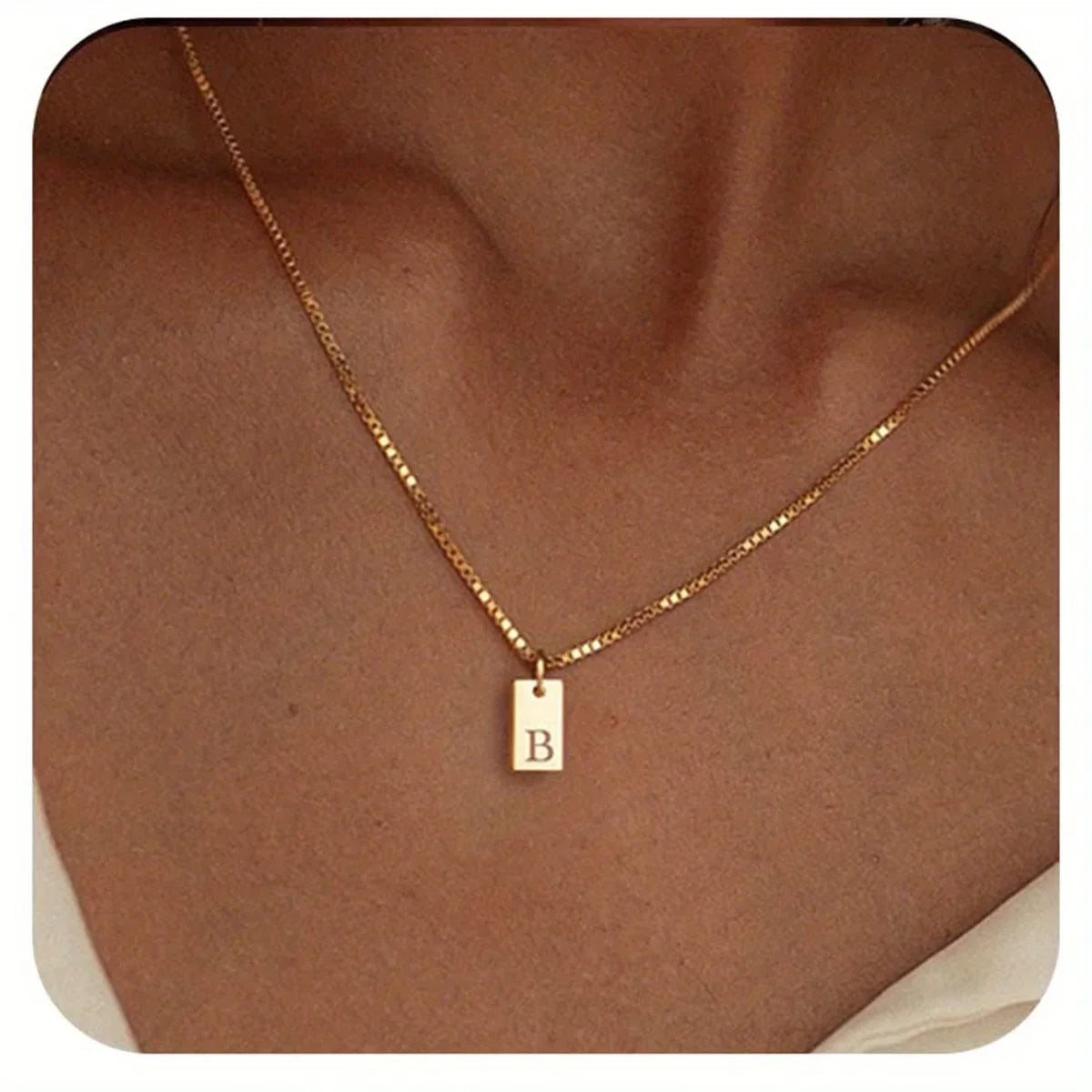 GOLD LETTER ENVELOPE A-Z NECKLACE