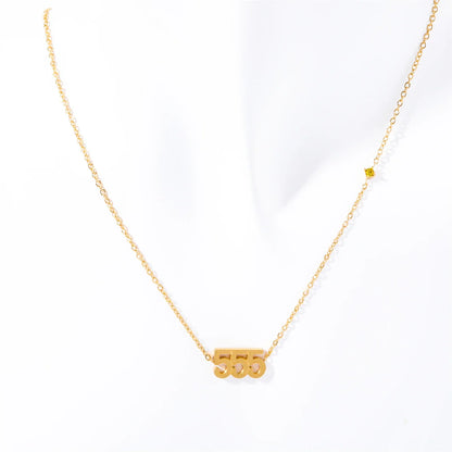 18K GOLD ANGEL NUMBER NECKLACE 111-999