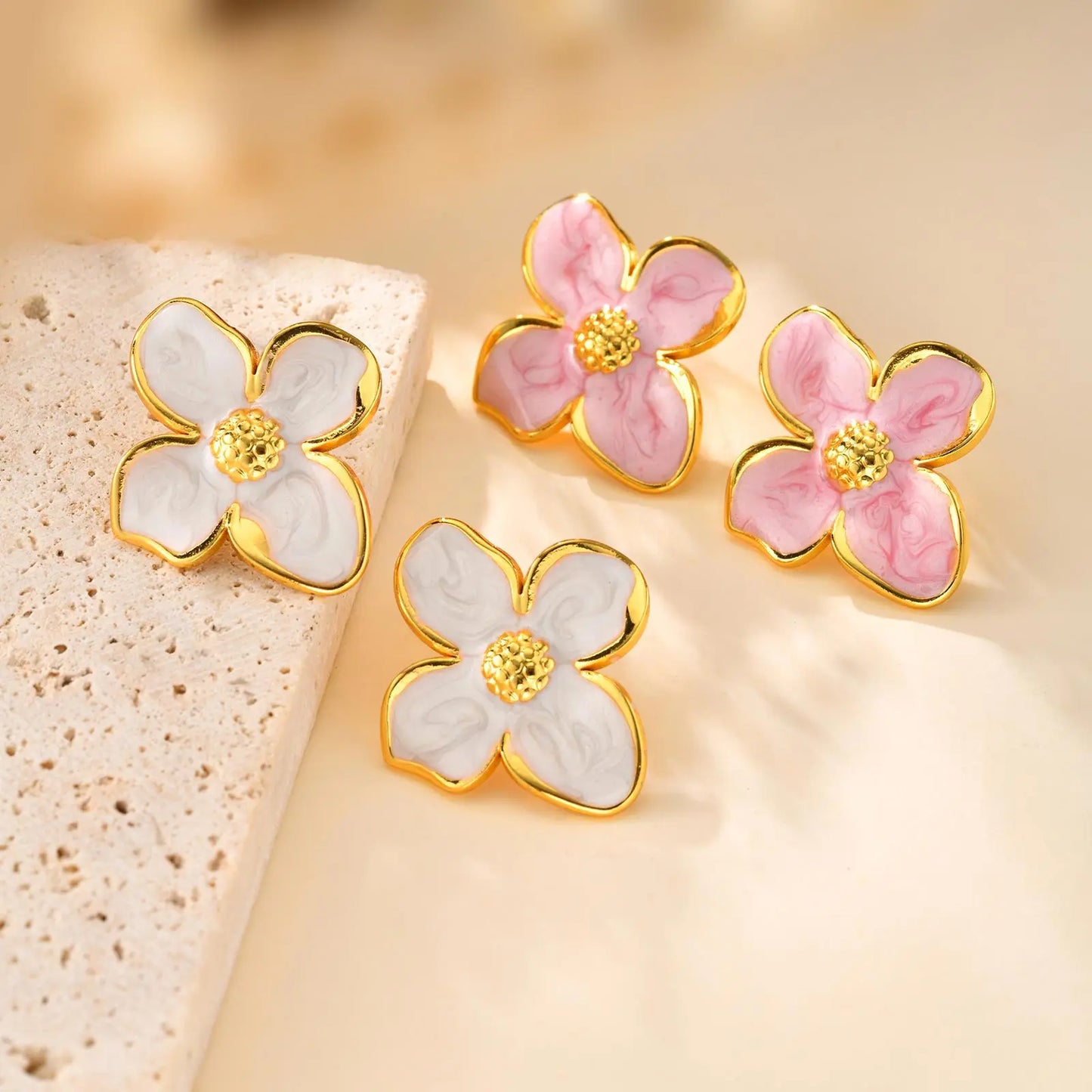 BLOSSOM PINK STUD EARRINGS