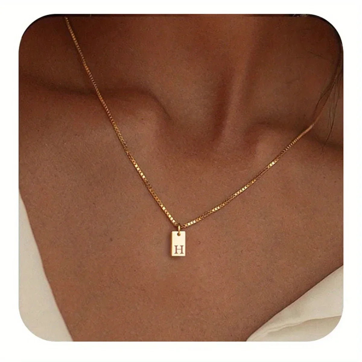 GOLD LETTER ENVELOPE A-Z NECKLACE