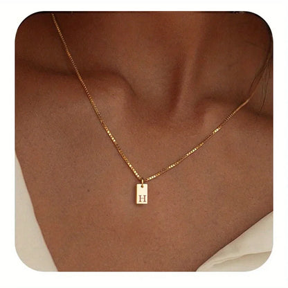 GOLD LETTER ENVELOPE A-Z NECKLACE