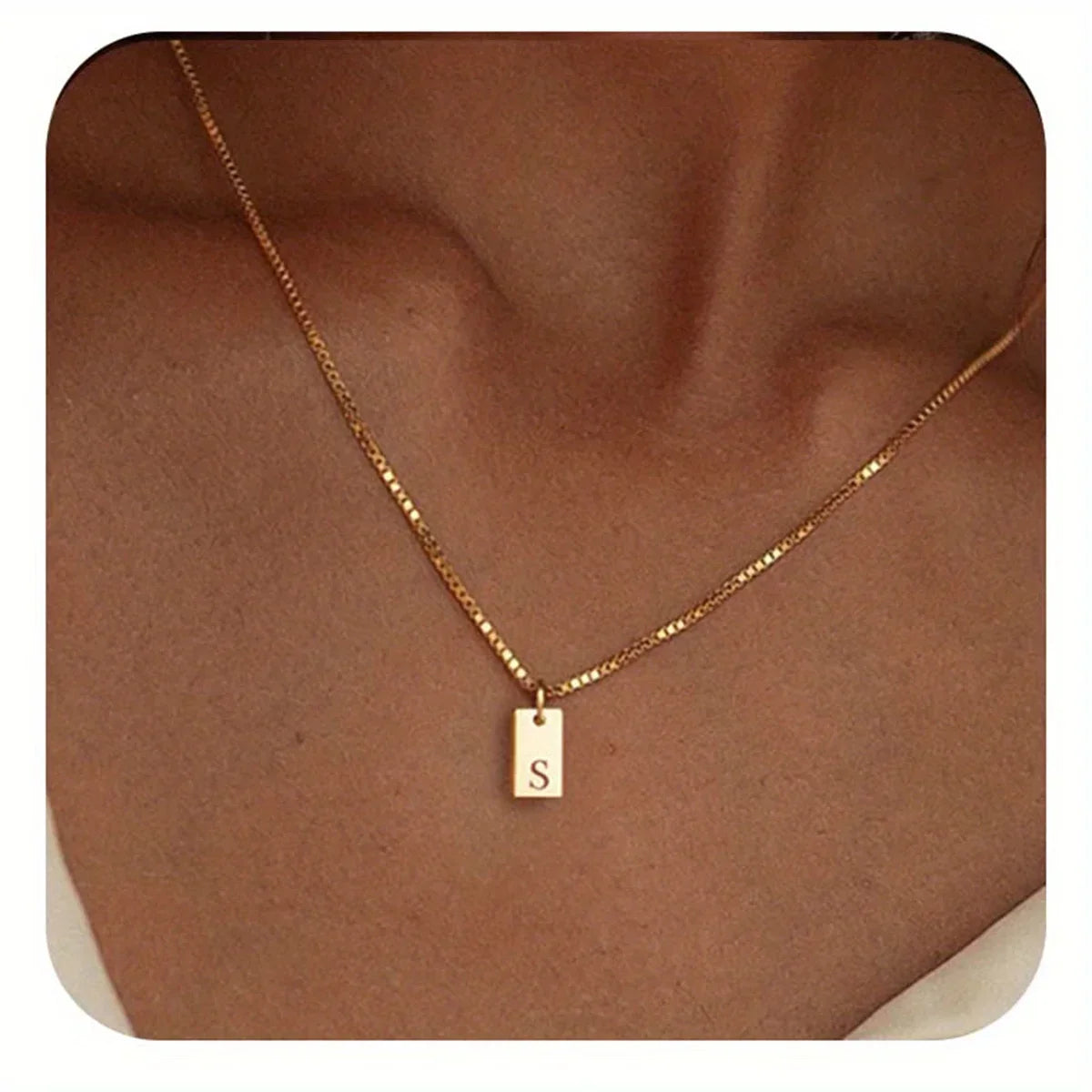 GOLD LETTER ENVELOPE A-Z NECKLACE