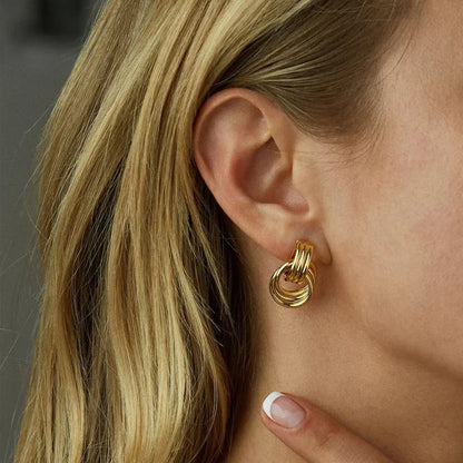 INTERLOCK STATEMENT EARRINGS