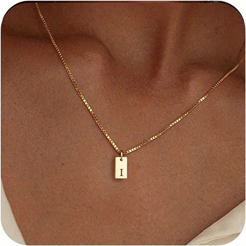 GOLD LETTER ENVELOPE A-Z NECKLACE