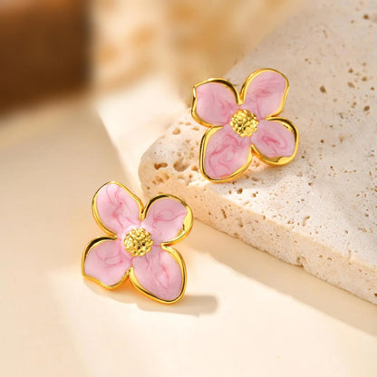 BLOSSOM PINK STUD EARRINGS