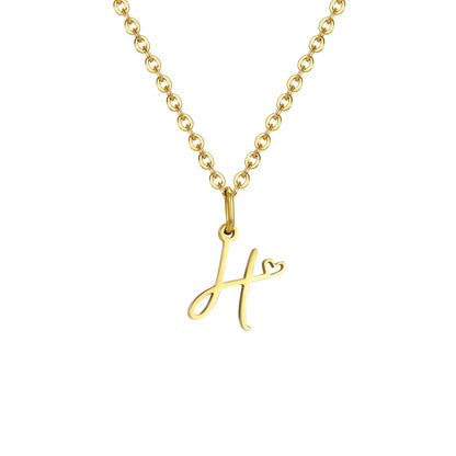HEART INITIAL A-Z NECKLACE