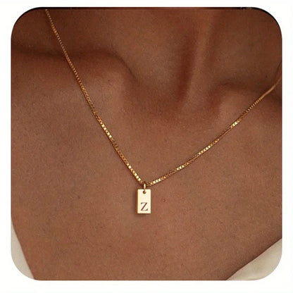 GOLD LETTER ENVELOPE A-Z NECKLACE