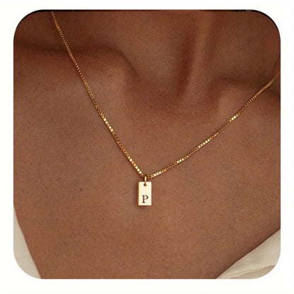 GOLD LETTER ENVELOPE A-Z NECKLACE