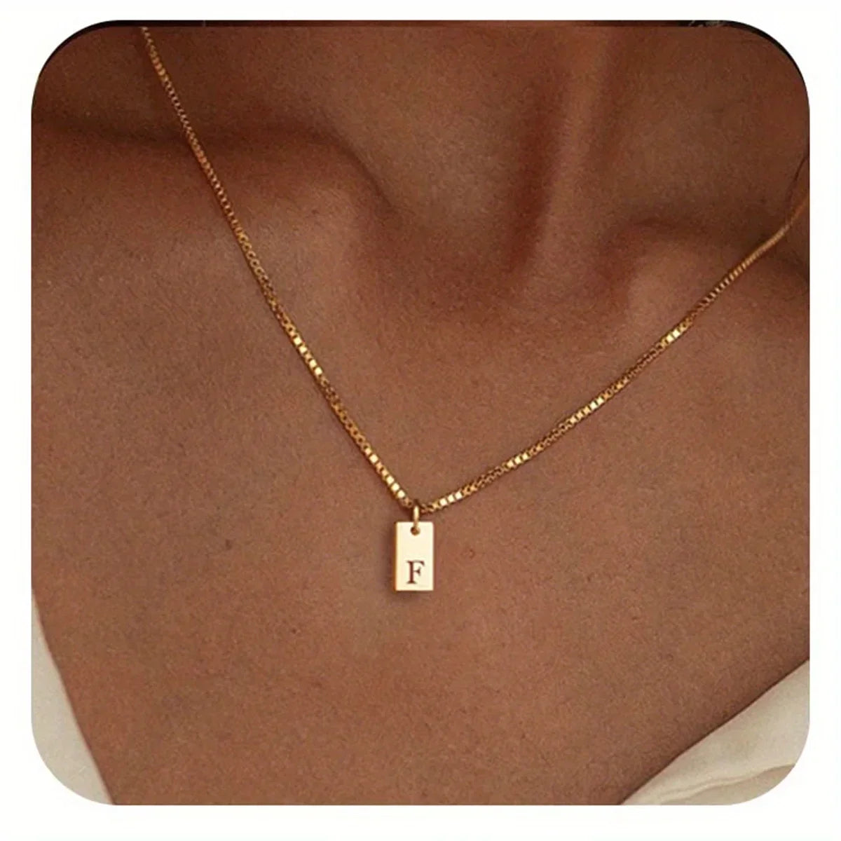 GOLD LETTER ENVELOPE A-Z NECKLACE
