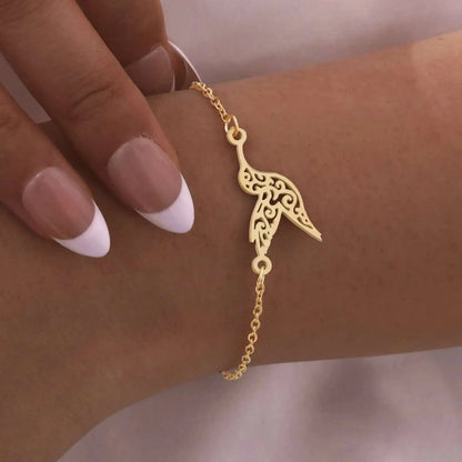 GOLD HUMMINGBIRD BRACELET